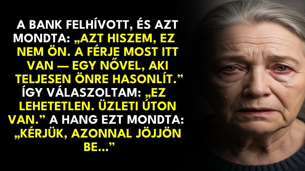 A bank hívott: „A férje itt van egy nővel, aki megszólalásig hasonlít önre. Nem utazott el?”