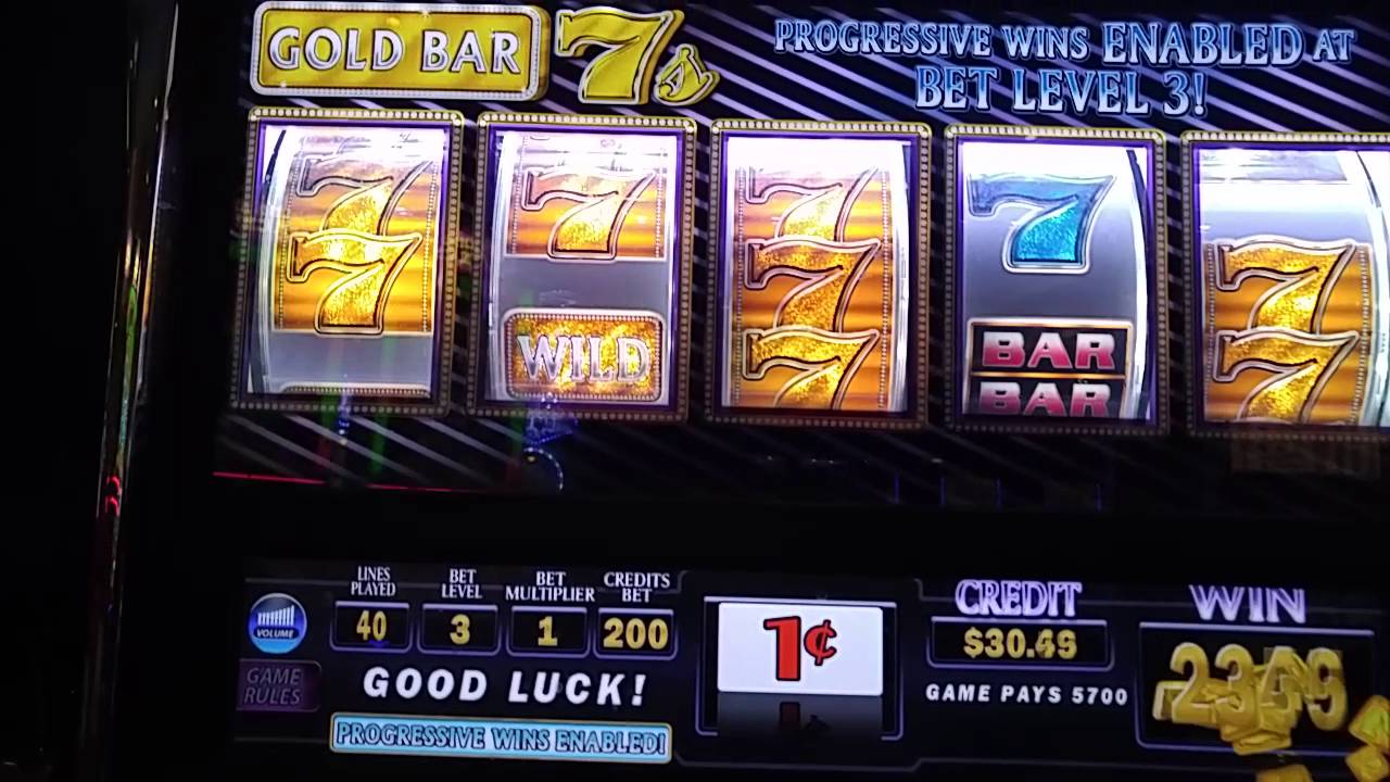 Big Win! Gold Bar 7's slot machine at Empire City casino