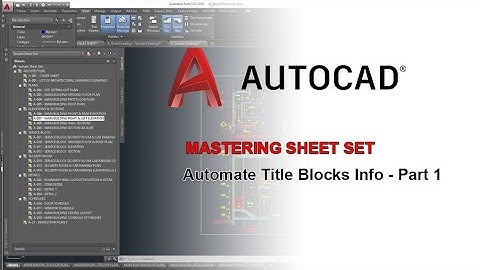 Mastering Sheet Set | Automating Sheet Sets   Part 1