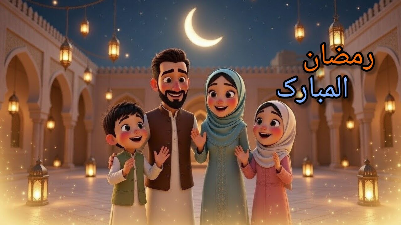 Ramadan Kids Rhyme 🌙 | Beautiful Ramadan Song in Roman Urdu | Fun Islamic Cartoon for Kids