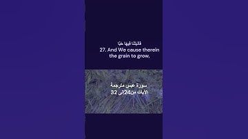 سورة عبس #الآيات #من24إلى 32 #‐surah ‘Abasa #ترجمة_انجليزية معاني القرآن الكريم #راحة_نفسية