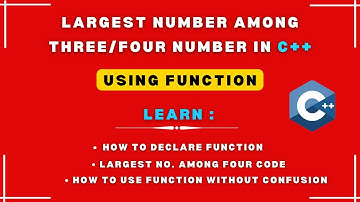 Greatest of four number programs in C++ using function