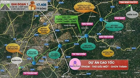 Bình Dương khởi công cao tốc TPHCM - Thủ Dầu Một - Chơn Thành, 17.400 tỷ đồng vào quý IV/2024.