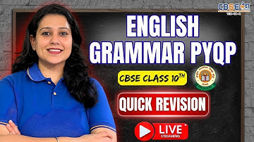 Score Full Marks in English Grammar 😯 PYQs  | CBSE 10th LIVE Revision |  VEdA EdTech