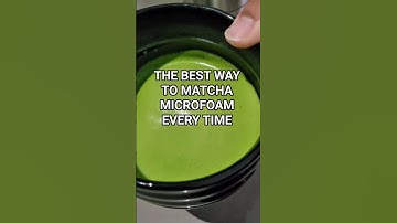 The best method to make microfoam from your matcha.