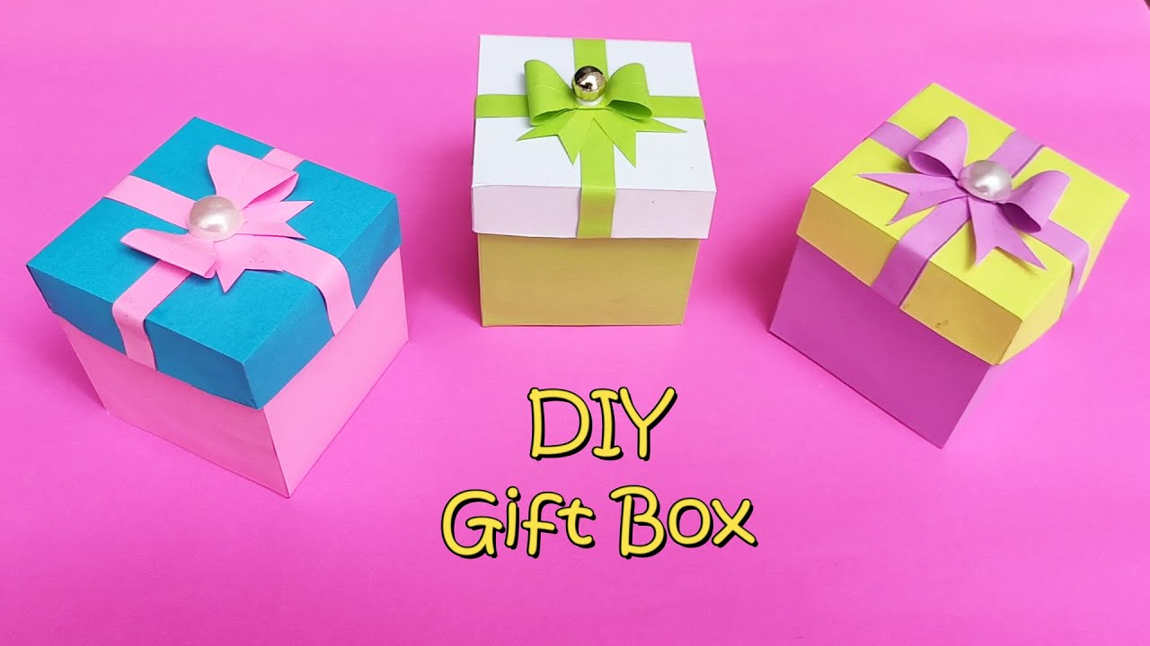 DIY Gift Box How To Make Paper Gift Box Easy Gift Box Making Idea