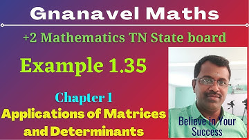 Example 1.35 /Class 12 Mathematics/TN Stateboard/Chapter 1/Applications of Matrices and Determinants