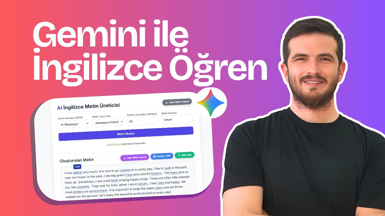 Gemini Yapay Zeka ile İngilizceyi 10 Kat Daha Hızlı Öğren!