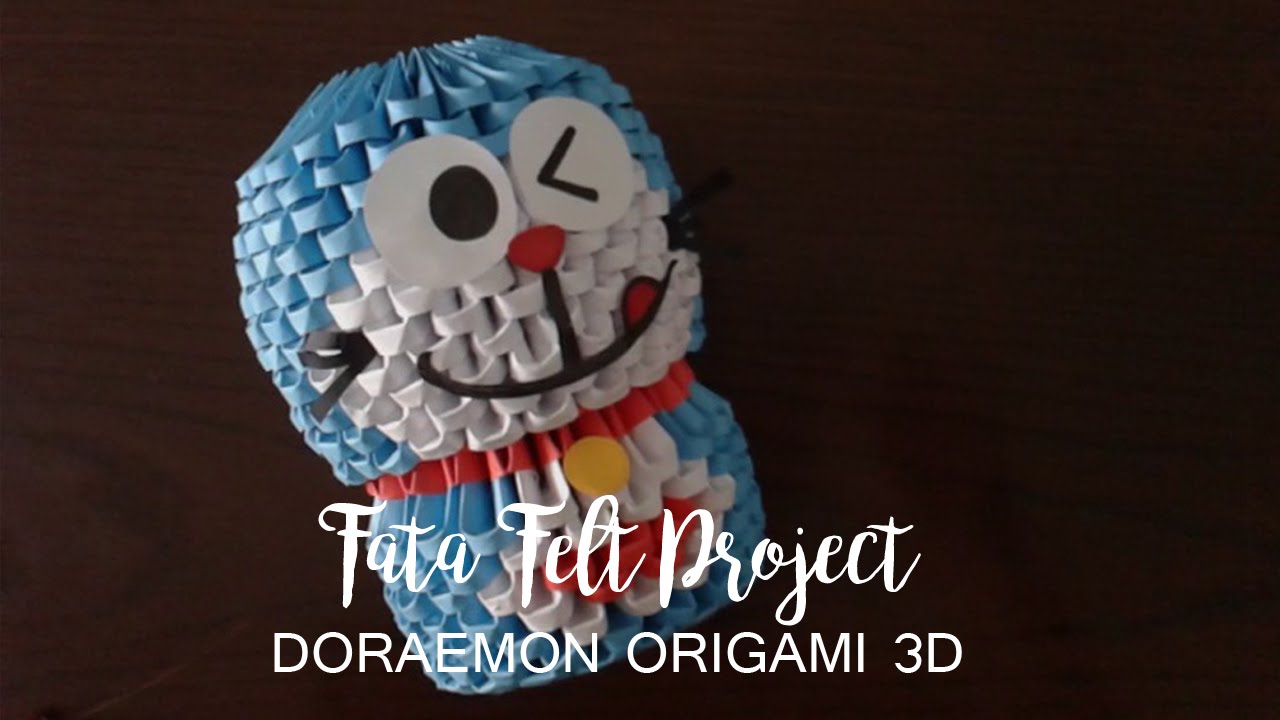 How To Make Doraemon Origami 3d Thanks For Watching Xd Origami 3d Origami Felting Projects