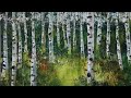 Silver Birch Trees Step By Step Watercolour Landscape Tutorial For Beginners