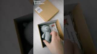 Hippo baby gift set / Crochet and rattle toy #rukodilnalavka