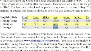 Hmong 7 tones part b