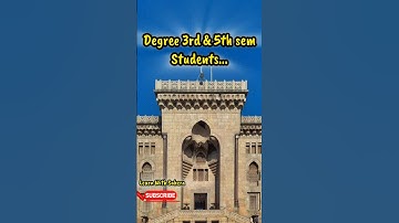 Osmania University Degree 3rd and 5th semester exams #osmaniauniversity #exams