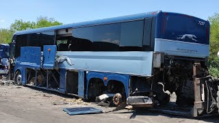 GREYHOUND BUS Gets Stripped at da YARD. Look'n at other BUSES Small TRUCKS & CONVERTIBLE LOVE BUG!