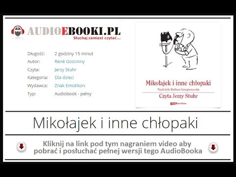 Mikołajek I Inne Chłopaki Książka Audio Mp3 Do Słuchania René