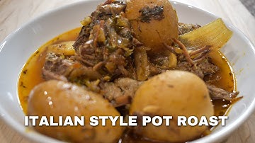 SLOW COOKER ITALIAN STYLE POT ROAST | this pot roast is better than beef Bourguignon