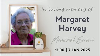 Margaret Harvey | Memorial Service