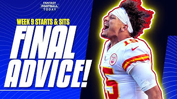 FINAL Week 9 Cheat Sheet: Starts/Sits, LIVE Q&A, Actives/Inactives! | 2022 Fantasy Football Advice