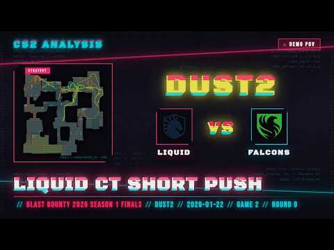 Liquid CT Short Push vs Falcons - Dust2 - BLAST Bounty 2026 Season 1 Finals