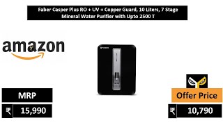 Faber Casper Plus RO + UV + Copper Guard, 10 Liters, 7 Stage Mineral Water Purifier with Upto 2500 T