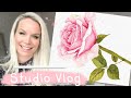 STUDIO VLOG 036 - Painting a Watercolor Rose &amp; tutorial talk