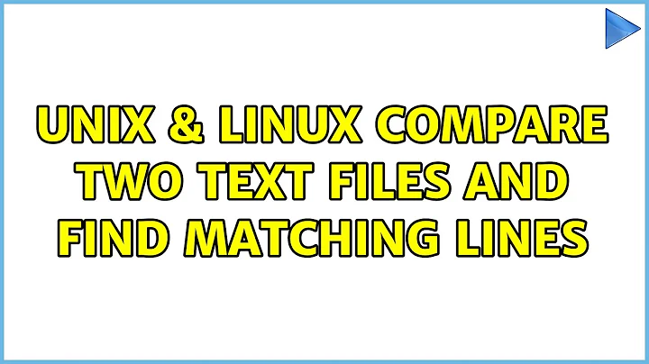 Unix & Linux: Compare two text files and find matching lines (4 Solutions!!)