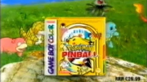 1999 Gameboy Colour Pokemon Pinball Advert