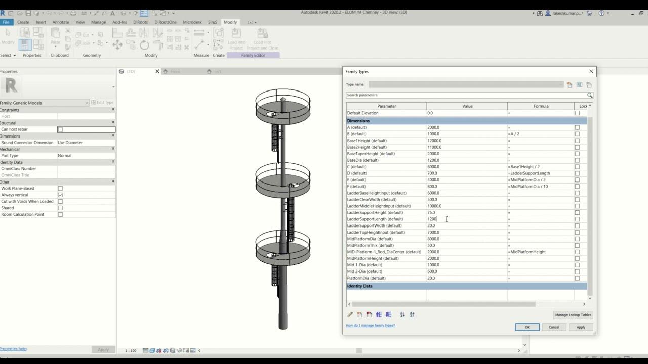 Revit/BIM Chimney Revit Family YouTube