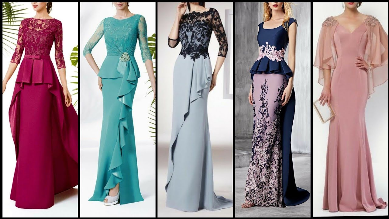 Classy And Most Demanding frill Hem Mermaid Maxi Gown dresses For Women