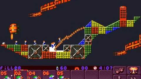 DOS Lemmings 2: The Tribes Highland 4 A mere stone