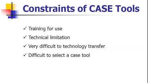 CASE Tools   An Overview