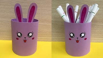 (117) Cách làm hộp đựng bút hình thú bằng giấy | Sáng Tạo Thủ Công