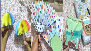 How to make Easy paper craft at home | Origami Umbrella | Paper fan | Cold drink