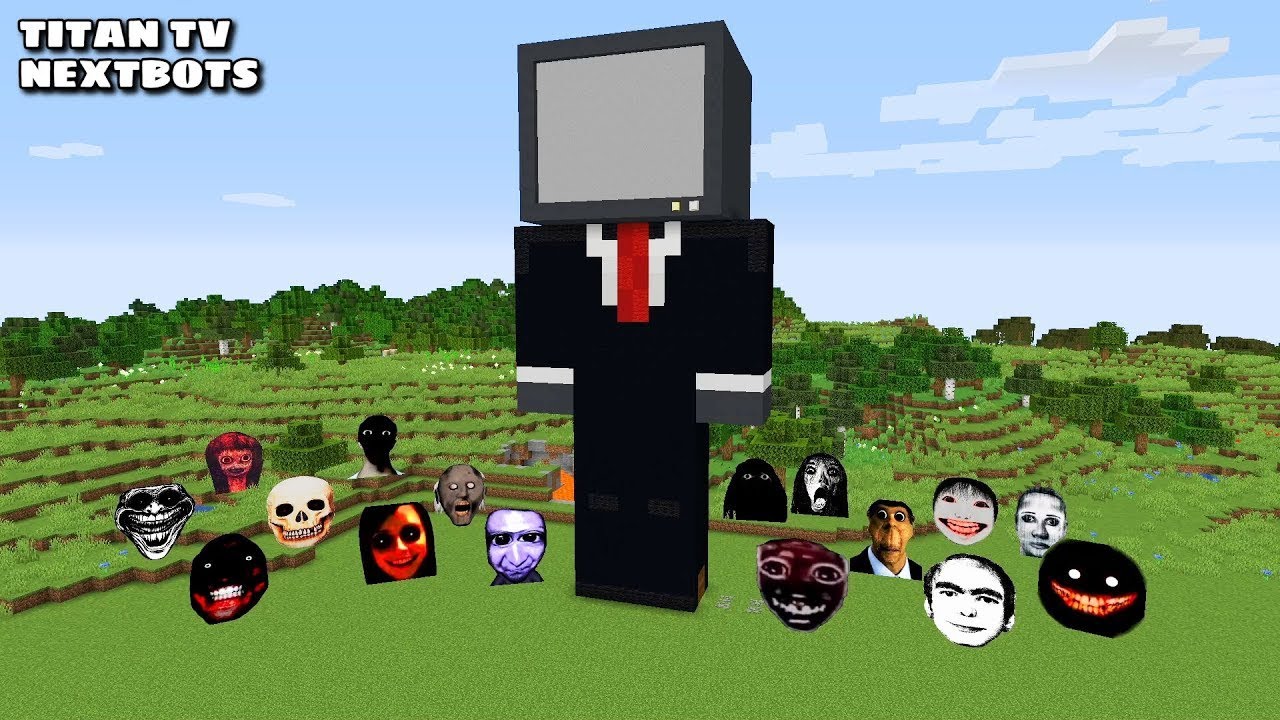 SURVIVAL TITAN TV MAN HOUSE WITH 100 NEXTBOTS hindi in Minecraft - Gameplay - Coffin Meme