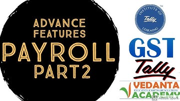 Webinar Payroll Part-2 I Tally Solutions I Vedanta Academy Secunderabad