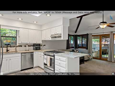 2802 Stoneridge Drive, Garland, TX home video tour