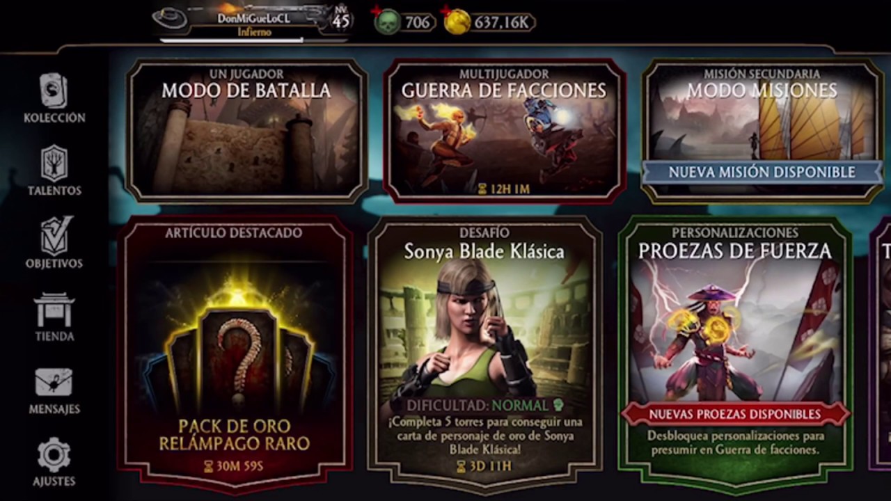 Mortal Kombat Mobil IOS Abriendo Packs De Cartas 🤭🤭. YouTube