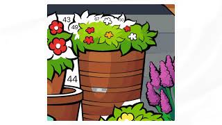 Shed Some Color! 🌼 A Garden Scene That’s Tool Cute! #art #trending #paintbynumberapp #youtube #fyp screenshot 5