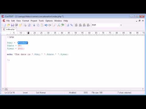 Beginner PHP Tutorial   17   Concatenation