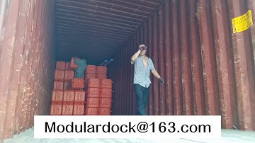 Modular floating dock container loading. Yes we Can