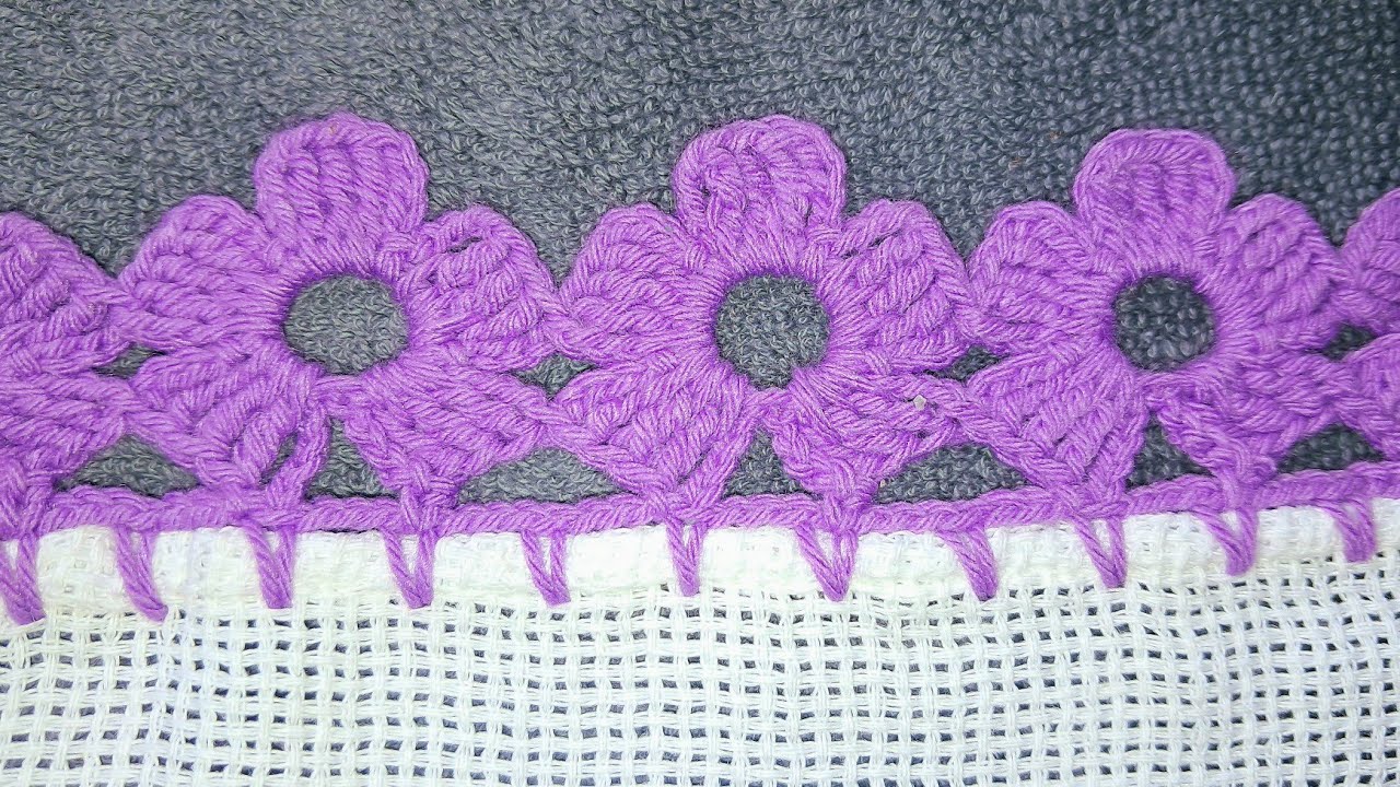 Puntilla de Flores Muy Fácil y Bonita💯