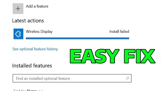 How To Fix Wireless Display Install Failed In Windows 11 (Wireless Display Couldn't Install)
