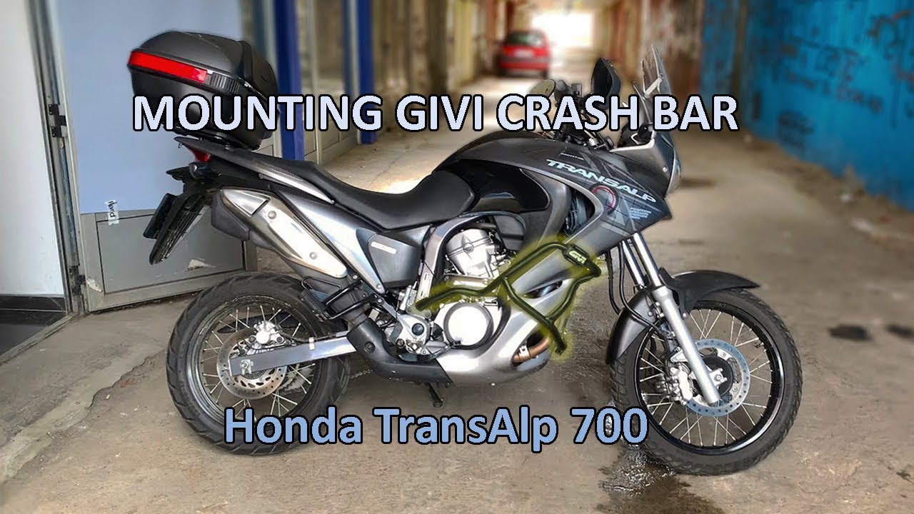 Mounting a GIVI Crash bar on Honda Transalp 700
