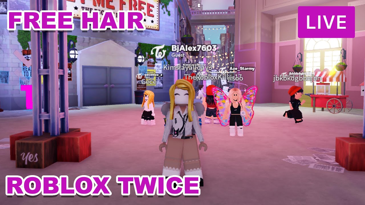 GET TWICE BLONDE PIGTAILS FREE HAIR 🤩🥰 Roblox New Free Hair / TWICE  Square 