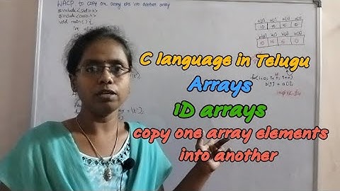 Arrays|1D arrays|program to copy one array elements into another|@RC REDDY INSTITUTE OF TECHNOLOGY|