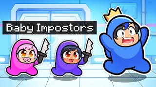 Playing Among Us As BABY Imposters! screenshot 4