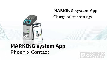 MARKING system app - Change printer settings