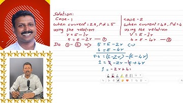 A battery of emf E and internal resistance r is connected to a rheostat. When a current of 2 A is ..