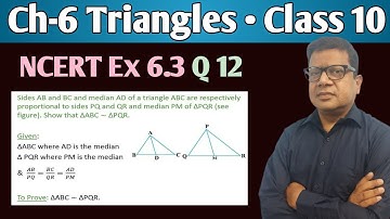 sides ab and bc and median ad of a triangle abc are respectively proportional to sides pq and qr