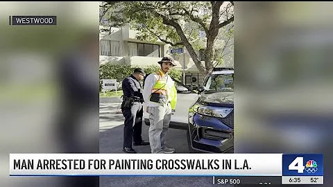 Man arrested for painting crosswalks in LA